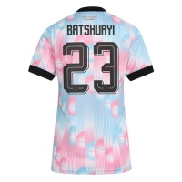 Camiseta Bélgica Michy Batshuayi #23 Segunda Equipación Replica Mundial 2026 para mujer mangas cortas